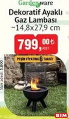 GARDENWARE DEKORATİF GAZ LAMBASI